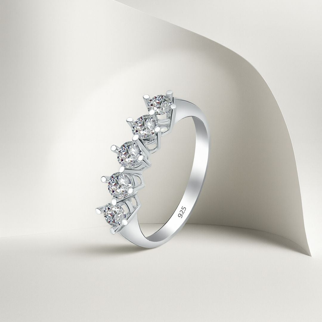 5-Piece 925k Silver Love Jewelry  Set 18k Gold Plated