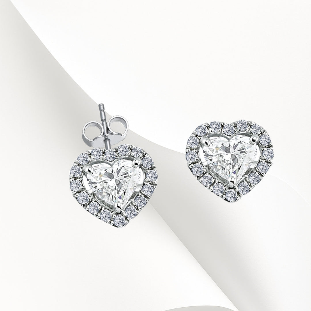 3-Piece 925k Silver Heart Jewelry Set - 18k Gold Plated