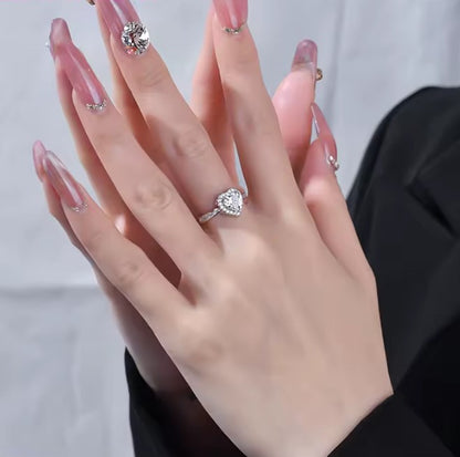 Heart Ring 925k Silver - 18k Gold Plated