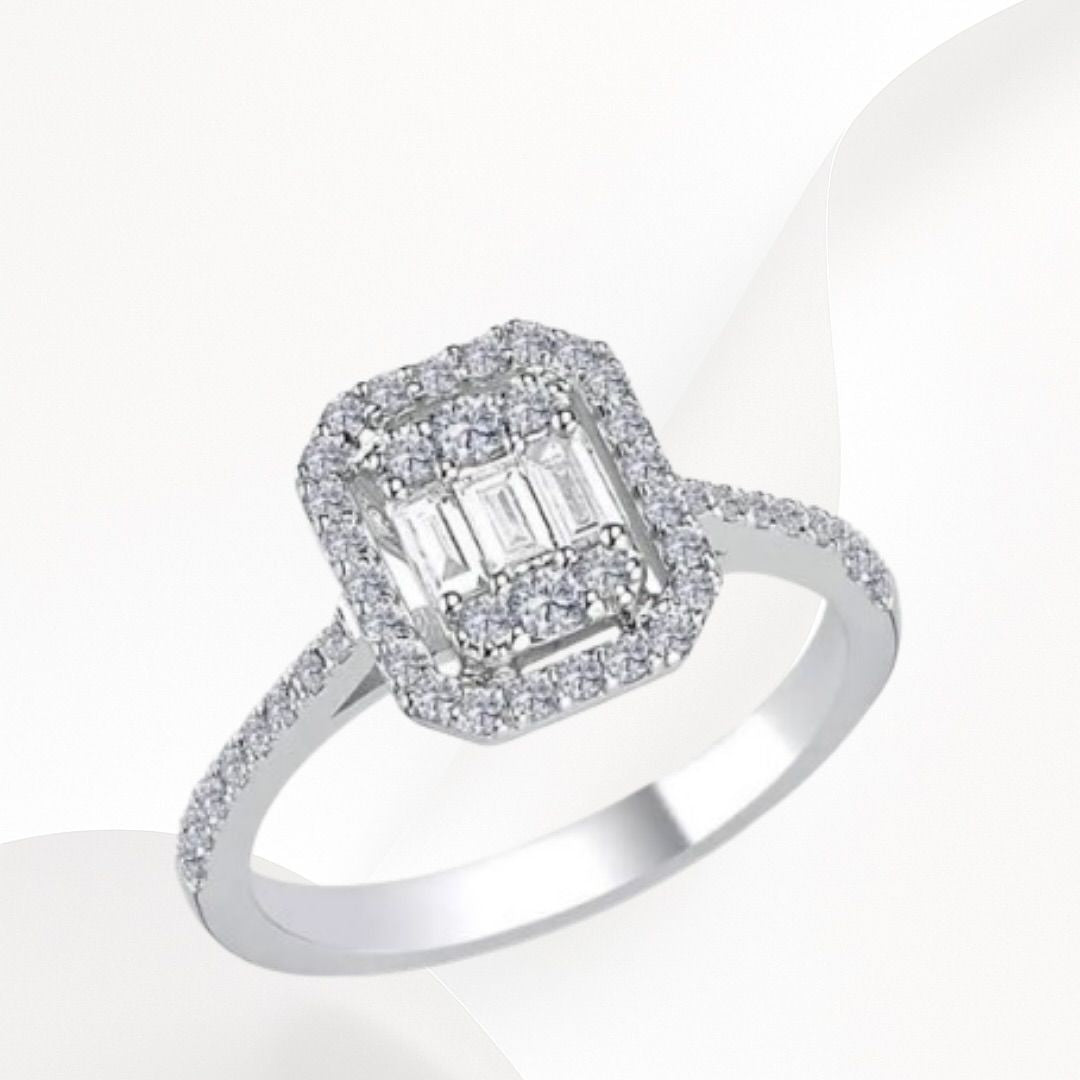 Baguette 925k Silver - 18k Gold Plated