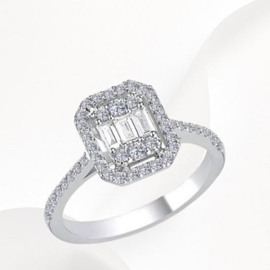 Baguette 925k Silver - 18k Gold Plated