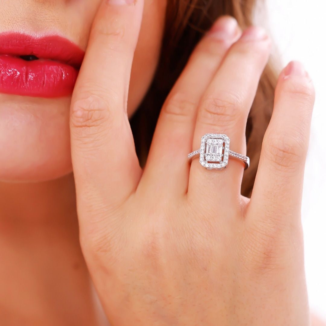 Baguette 925k Silver - 18k Gold Plated