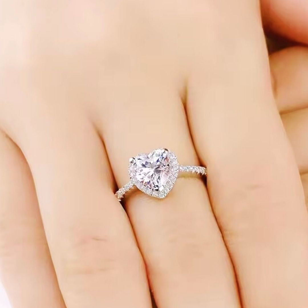 Heart Ring 925k Silver - 18k Gold Plated