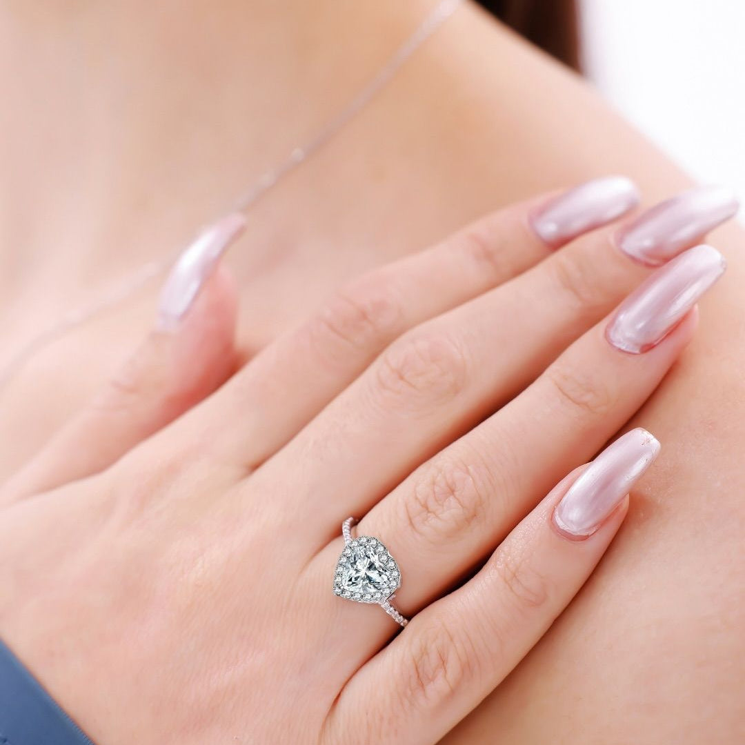 Heart Ring 925k Silver - 18k Gold Plated