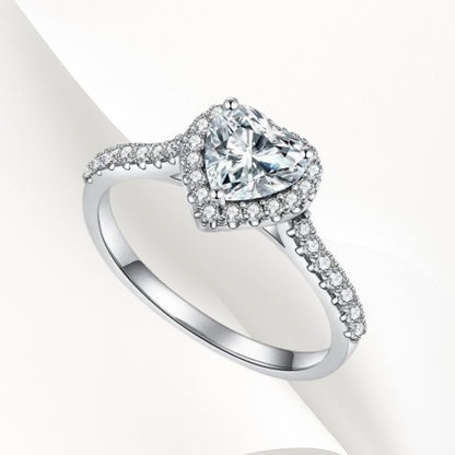 Heart Ring 925k Silver - 18k Gold Plated