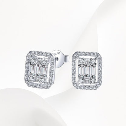 Baguette Earrings 925k Silver - 18k Gold Plated