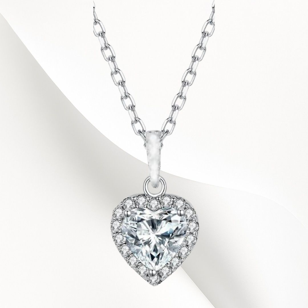 Heart Necklace 925k Silver - 18k Gold Plated