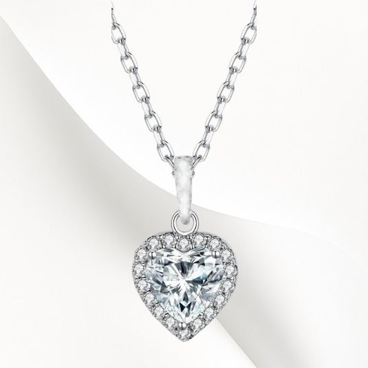 Heart Necklace 925k Silver - 18k Gold Plated