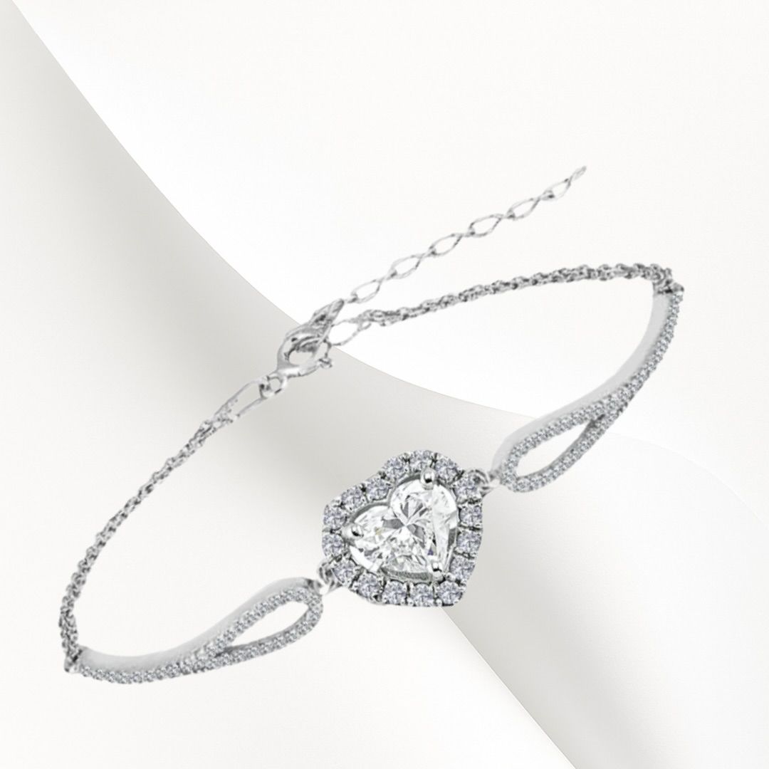 Heart Bracelet 925k Silver - 18k Gold Plated