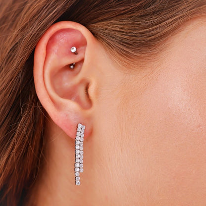 Waterway Earring 925k Silver - 18k Gold Plated