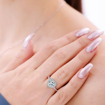 4-Piece 925k Silver Heart Jewelry Set - 18k Gold Plated