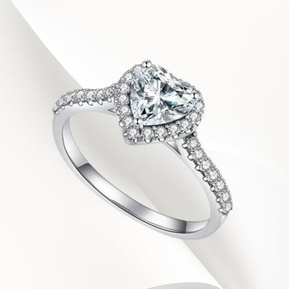 4-Piece 925k Silver Heart Jewelry Set - 18k Gold Plated