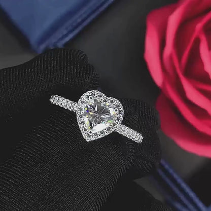 Heart Ring 925k Silver - 18k Gold Plated