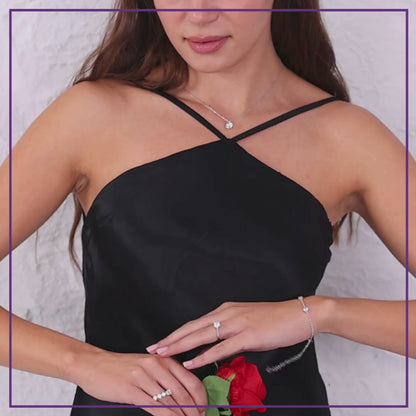 5-Piece 925k Silver Love Jewelry  Set 18k Gold Plated